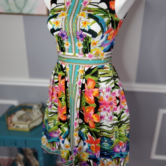 Maggy London Tropical Dress Size 2 - Picture 2 of 3
